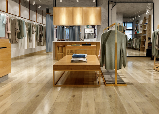 View inside of a high-end mens retail store